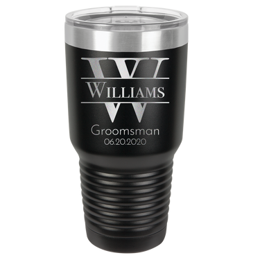 Personalized Groomsmen Tumbler - Custom Engraved Gift for Best Man and Groomsman